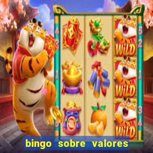 bingo sobre valores para imprimir